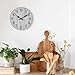 HYLANDA Wall Clock, Rustic Wall Clocks Battery Operated Silent Non Ticking, Country Round Wooden Clocks Farmhous Wall Decorative for Kitchen, Bathroom, Living Room (Gray 8 Inch)
