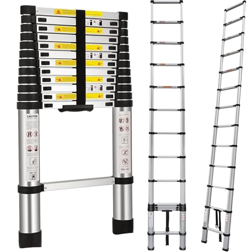 5M Teleskopleiter, Aluleiter Klappleiter Mehrzweckleiter...