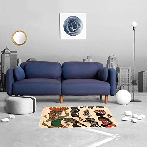 Vbfofbv Rug For Bedroom, Bath Mat, Kitchen Rug, Washable Throw Rug For Kitchen, Laundry, Doorway, Porch, African Women Pattern Ethnic Tribal Vintage Art #TOP3