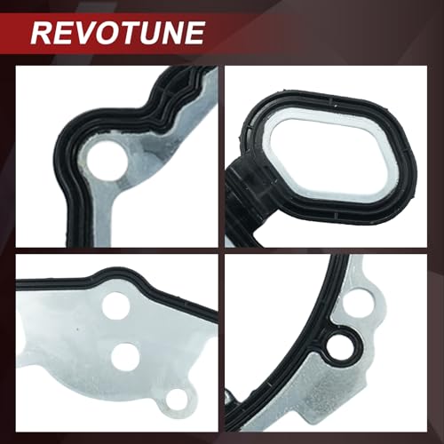 Image of Timing Cover Gasket Set with Timing Chain Gasket Compatible with Chevy Cobalt Equinox HHR Malibu GMC Terrain Buick Regal 2006-2017 2.0L 2.2L 2.4L Replaces OE TCS46079 24435052 12637040