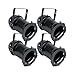 4x Black PAR 56 Lighting CAN Stage Theatre PAR56 Light