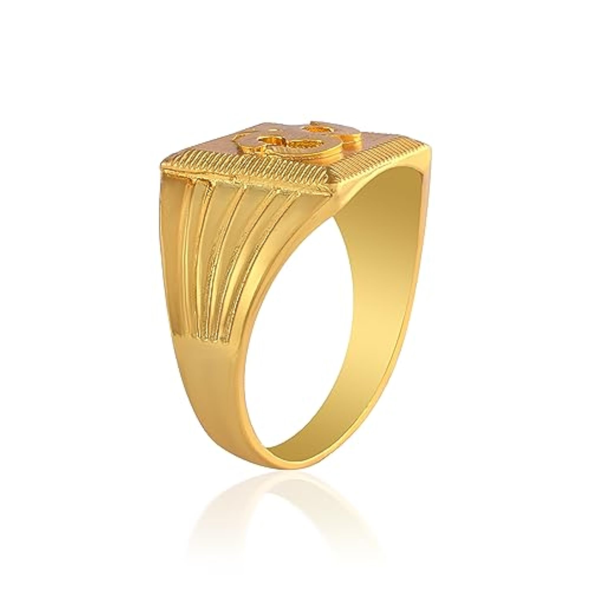 Men's Brass Goldplated OM Spiritual Finger Ring