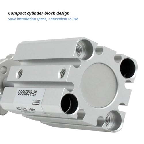 Vérin pneumatique CQMB32 compact avec alésage 32mm et tige guidée