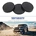 Neferta Pack-3 Car Keyhole Covers, American Flag Round Relief Design Keyhole Decoration, Waterproof Rust-Proof Vehicle Keyhole Protector, Compatible with Jeep Wrangler JK JL JT Gladiator (Black)