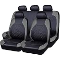 HZEXTKWD Autositzbezüge Sets Für Seat Altea XL 2004-2016, Auto Sitzbezüge Sitzschoner Vorne Hinten Leder Schonbezüge Wasserdicht Bequem Autositz Zubehör,B/Gray