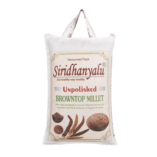 Image of Siridhanyalu Unpolished and Organic Browntop Millets 920gm pack, Gross wt 1000gm) Organically Grown from Karnataka