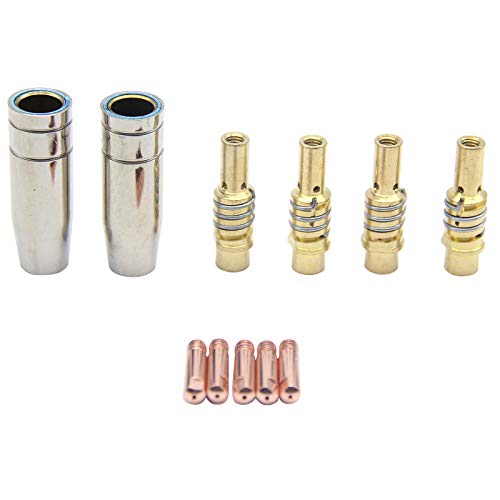 11pcs Durable MIG Welding Welder Torch Nozzles Tip Holder Contact Tips 0.040 Gas Diffuser Set
