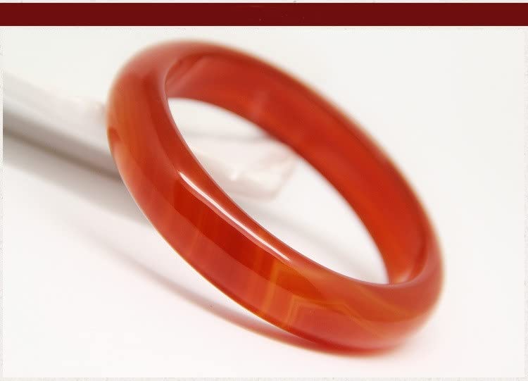 Agate cornaline authentique et Jade élégant, accessoire de décoration main 54-56 mm