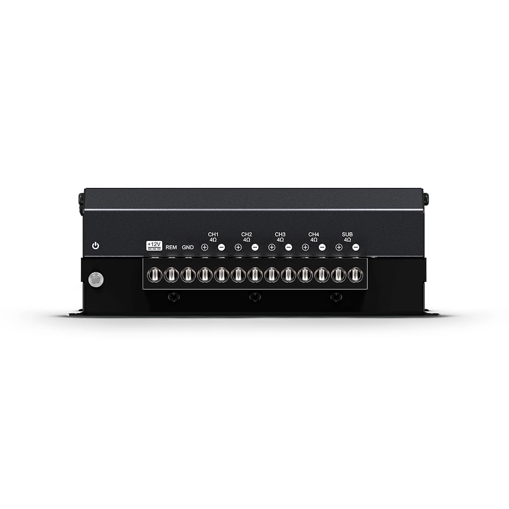 SounDigital 800.5 EVO 6.0 Amplificateur de voiture 5 canaux | 800 W RMS | 4 ohms | Filtre passe-haut / bas | Entrée RCA | Amplificateur HiFi compact de voiture