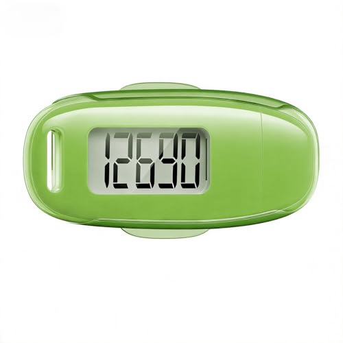 Image of 3D Pedometer for Walking, Simple Walking Step Counter with Removable Clip and Strap, USB Rechargeable Step Tracker with Backlight, Accurate Step Counter for Men Women Seniors - Green
