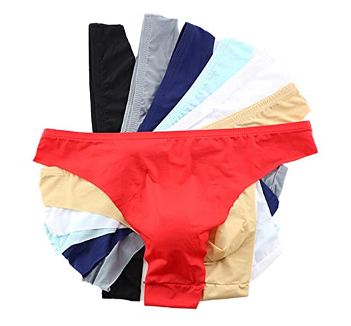 Men's Briefs Ice Silk Breathable Seamless Underwear Thong4