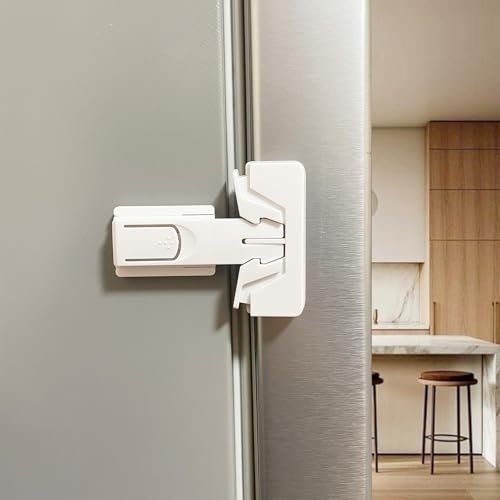 Snowharp Child Proof Refrigerator Door Lock, Baby Safety Fridge Door Latches, One Handed Operation,...