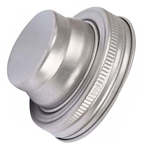 CIYODO 1pc 304 Mason Lid Shaker Tinplate Canning Lid Stainless Shaker Bottle Mason Jar Spice Shakers Pepper Shaker Mini Cocktail Shaker Cheese Shaker Lids Mini Jar Silver Stainless Steel