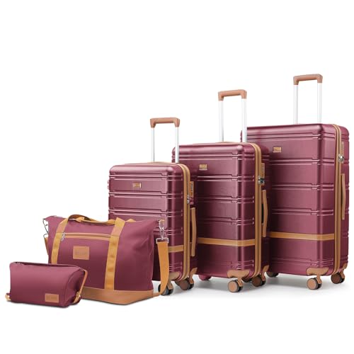 Image of NEISIA Luggage Sets 3 Piece with spinner wheels, PC+ABS Hard Shell Travel Luggage,Lightweight Carry-on suitcases with TSA Lock,YKK Zippers