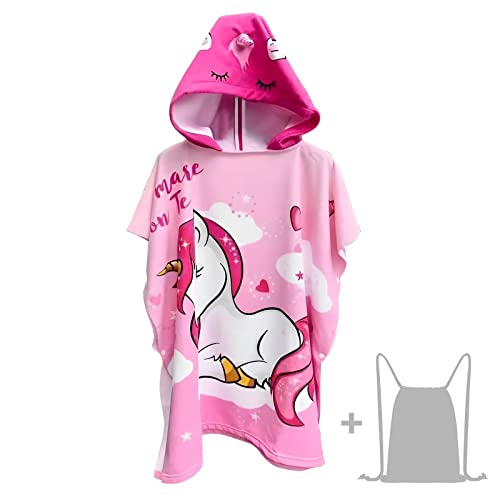 JORAKI Badetücher Badehandtuch Kinder, Mikrofaser Bademantel Badeponcho...