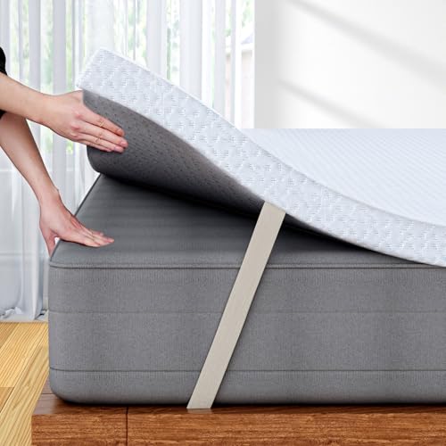 FRIDEKO HOME Memory Foam Mattress Topper Single Bed - 7 cm Thick Dual-Layer