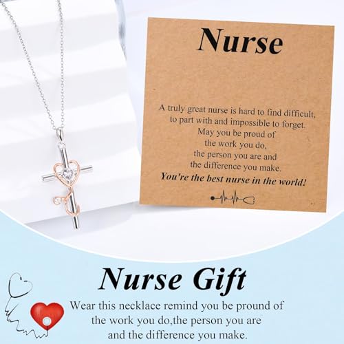 Nurse Gifts for Women Stethoscope Necklace Nursing School Graduation Ideas for Birthday, Christmas, Nurse Day3