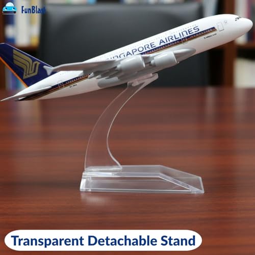 Image of FunBlast Diecast Aeroplane Scale Model - Airplane Miniature Model Only for Display, Size -14 Cm (A380)