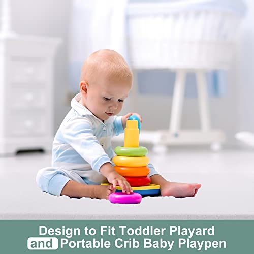 Ferlizer Pack And Play Mattress, 3.5 Inch Dual-Sided Playpen Mattress, Memory Foam Playard Mattress Topper With 100% Waterproof Bamboo Cover For 38" X 26" Pack N Play Playpens #TOP5