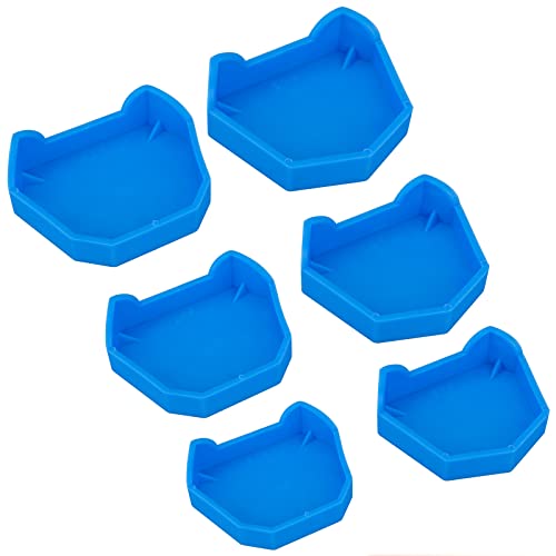 ANNWAH Kit de 6 bases dentaires pour laboratoire dentaire, ensemble de modèles de base en plâtre, couleur bleue (ensemble)