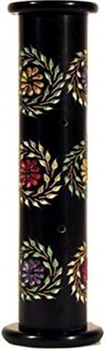 Incense Holder – Column with flowers Soapstone