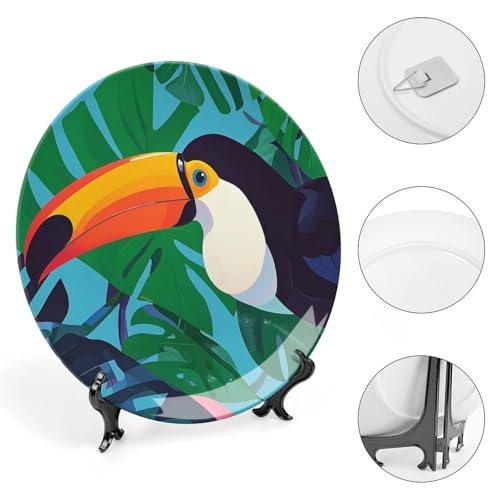 Plato decorativo de porcelana hueso estilo chino 7 pulg miniatura 4