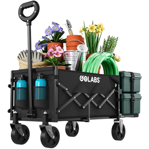 Golabs WA1 Collapsible Folding Wagon Cart, Max 220lb...
