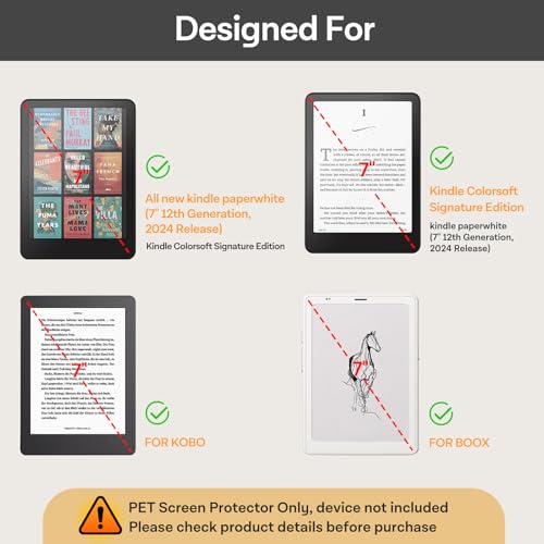 Image of CoBak 2 Pack Anti-Glare Matte Screen Protector for 7 inch 12th Gen 2024 & Colorsoft Signature Edition,for TCL Reader - High Clarity, Fingerprint Resistant - Fine-Grit Texture PET Film