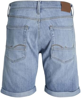 Jack & Jones Erkek JJICHRIS JJWOOD SHORTS GE 515 SN Şort, Blue Denim, XL - Görsel 4