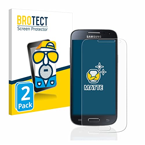 BROTECT Protector Pantalla Anti Reflejos para Samsung Galaxy S4 Mini (2 Unidades) Película Mate Anti Huellas