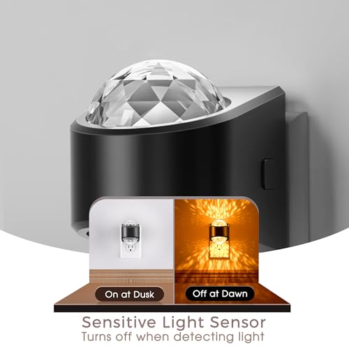 Image of Night Light Plug into Wall, Color Changing Night Light, 3CCT Diamond Design with Galaxy Star Projector, Dusk to Dawn Sensor for Bathroom Bedroom Gaming Room Decor Gift,2 Pack