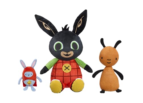 Rainbow Designs Bing Flop & Hoppity Interactive Soft Toys - Kids Interactive Toys with RFID Technology Talking Toys That Respond to Each Other Plush Toy Figures for Kids