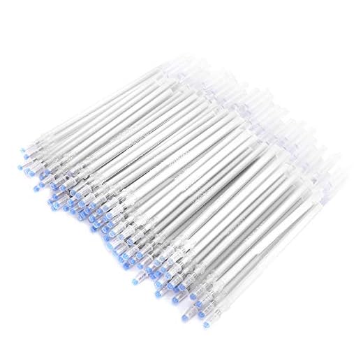 Pssopp 100 Piezas de bolígrafos de Tela borrables con Calor, bolígrafos de Calor, bolígrafo Blanco Que desaparece de Alta Temperatura para Cuero, Tela, Acolchado, modista