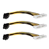 Konnektivität: Das duale 4-polige Molex-auf-8-polige-PCIe-Kabel verbindet eine Grafikkarte mit 8-poligem PCIe-Anschluss mit einem Netzteil mit herkömmlichen LP4-Molex-Anschlüssen.