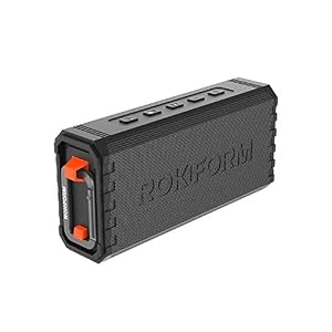 Rokform G-ROK Wireless Golf Speaker, Portable Magnetic, IPX7 Waterproof, Shockproof & Dustproof, Loud & Clear Sound, 24 Hour Battery, Rugged Outdoor Golf Cart Speaker (Black) ASIN