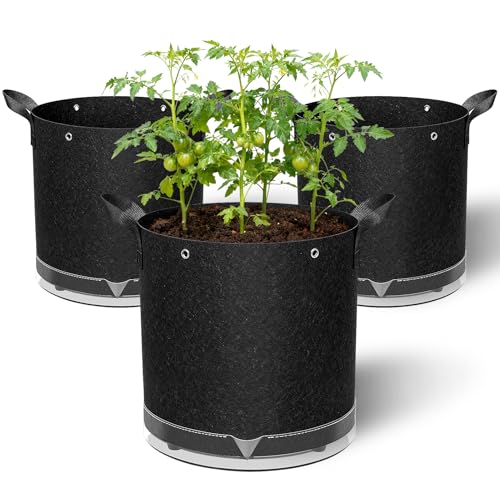3-Pack 7-Gallon Self-Watering Grow Bags with Handles