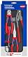 Knipex Zangen-Set mit Schaumstoffeinlage für Werkbank, 4-teilig