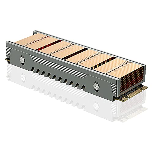 M.2 2280 Dissipateur thermique SSD avec coussinet thermique en silicone pour PC/PS5 (argent métallique) Cover