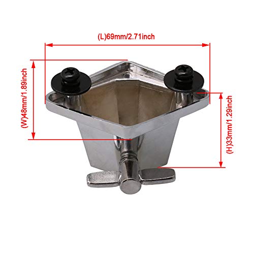 Lovermusic 2 Pieces Silver Floor Tom Leg Bracket Mount Replacement For Tom Drum Set Replacement #TOP5