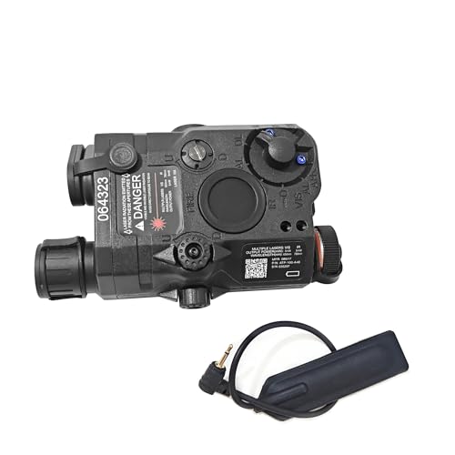 haoguizheng PEQ-15 Style Battery Case Box Sight + LED Flashlight BK/DE for AEG GBB CQB (Black/red dot)