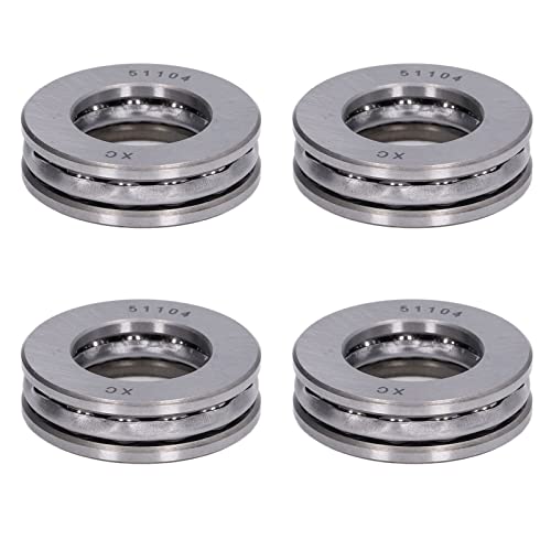 10 STÜCKE Plane Axiallager Plane Kugellager Hohe Genauigkeit Rollenlager Abnehmbarer Miniatur Axiallagersatz aus Metall (51104)