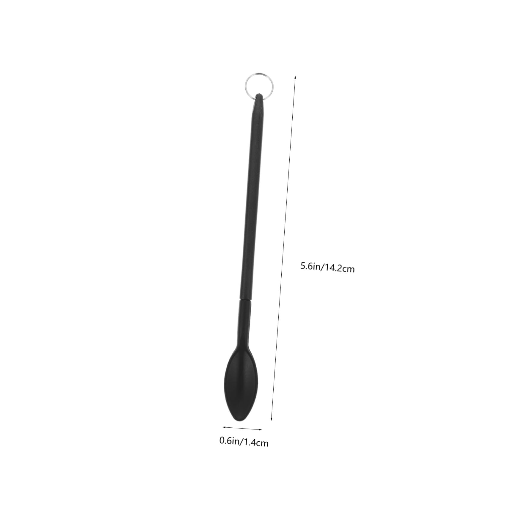 Mini Spatola Nero, Leggera e Facile da Trasportare in Silicone Manico Telescopico la Cottura la Preparazione di Dolci e Creme