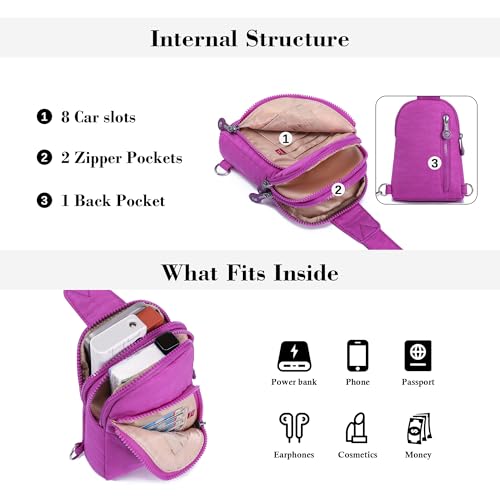 Image of Haytijoe RFID Anti-Theft Sling Bag for Women, Small Crossbody Travel Purse with Locking Zippers, Lightweight Everyday Bag