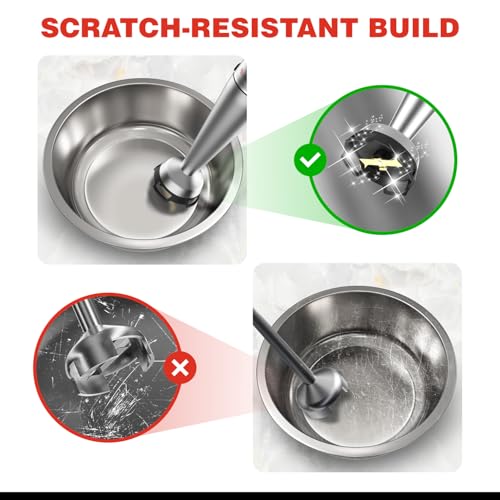 Immersion Blender Handheld Corded Hand Blender 1100W, Trigger Variable Speed 5 in 1 Stick Blender, Emulsion Blender with Chopper, Whisk and Frother for Soup, Baby Food and Smoothies - Image 8