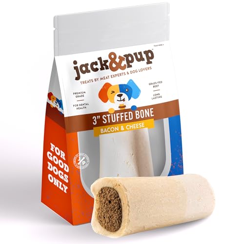 Jack&Pup Filled Dog Bones, Bacon & Cheese, 1 Pack
