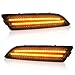 NEIFILES Front LED Side Marker Lights Compatible with Chrysler Crossfire 2004-2008 Smoked Lens Fender Bumper Lamps, Plug and Play,Easy Installation