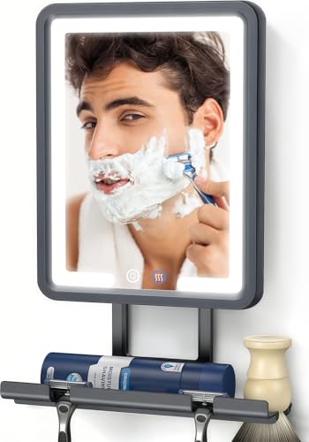 DeLanges LED Shower Mirror Fogless for Shaving - Heated Fog Free, 3 Dimmable...