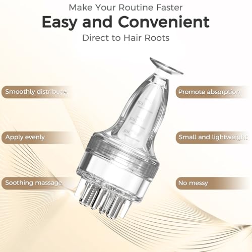 Aplicador de minoxidil, aplicação rápida e eficiente, aplicador de soro de cabelo sem bagunça, peque