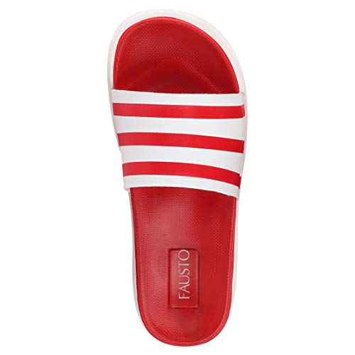 Image of FAUSTO Men's Polyurethane Flip Flop|Outdoor|Lightweight|Comfort|Casual|Sliders with Airmix Sole
