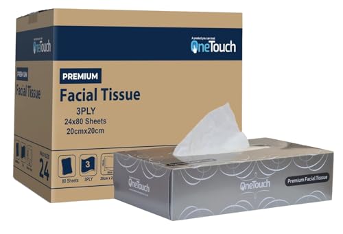 3-Ply Facial Tissues Soft & Premium Tissue Paper 80 Sheets per Box for Home Office Travel Hypoallergenic Tissue, Skin-Friendly Tissue Everyday Disposable Tissues (6)